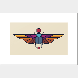 Pixel Scarab Posters and Art